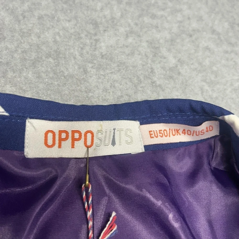 Opposuits American Flag Blue Star Print Blazer Suit Jacket EU50/UK40/US40